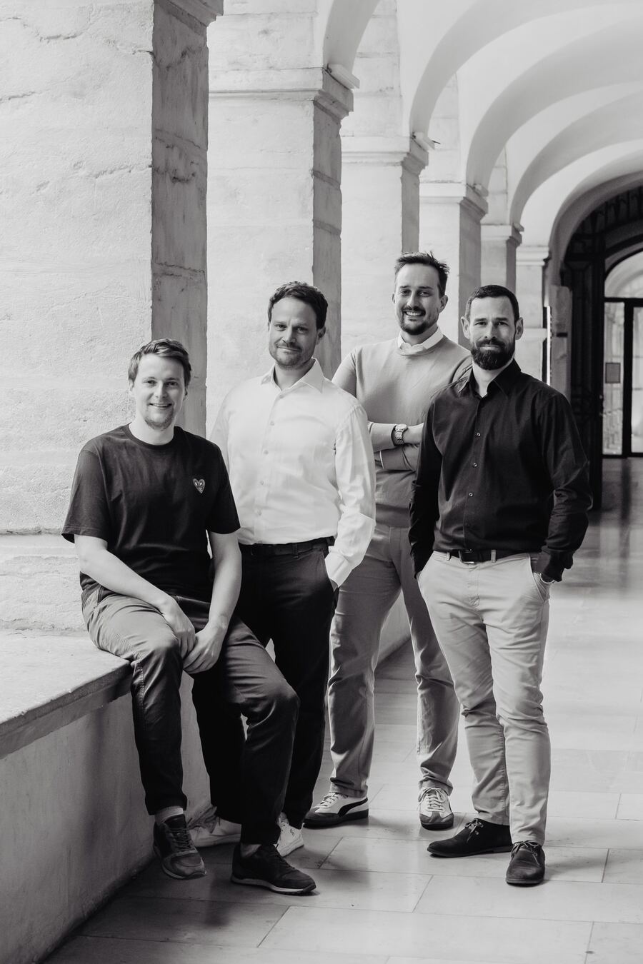 The Ardipro partners, black and white portrait